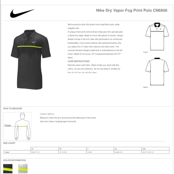 Nike | Shirts | Nike Dry Vapor Fog 